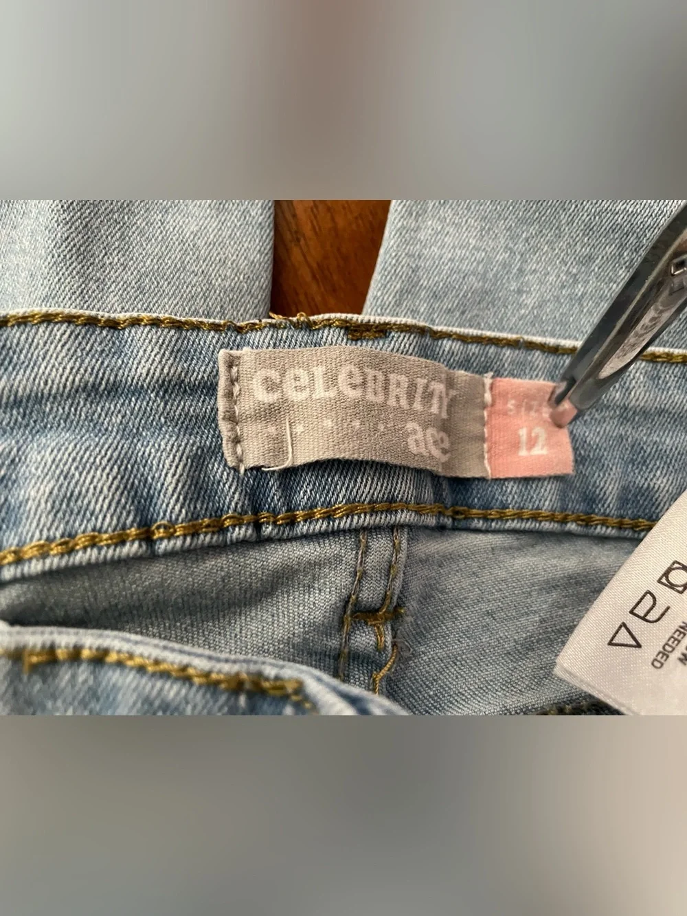 4 Pair Off Girl’s Jeans Light Wash Denim Jeans with Pink Embroidery